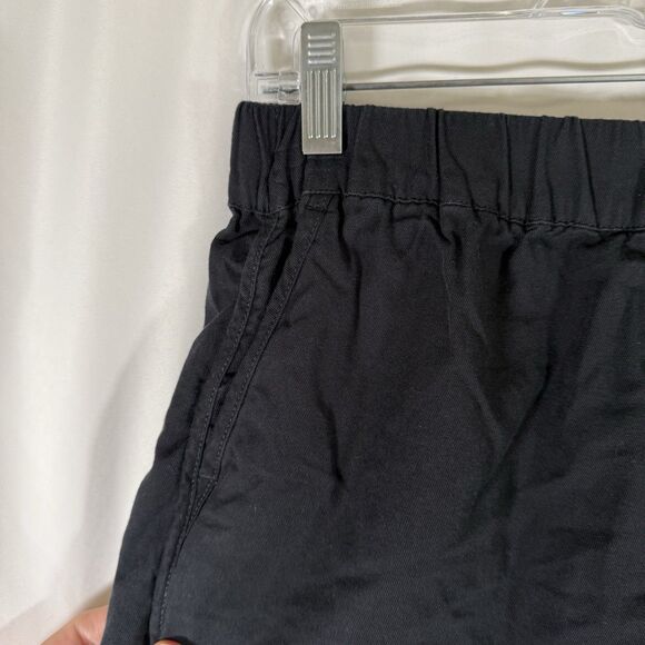 Madewell Shorts Women's Small Black Pull On Lightweight 3" Inseam Pockets Cotton - Picture 2 of 7